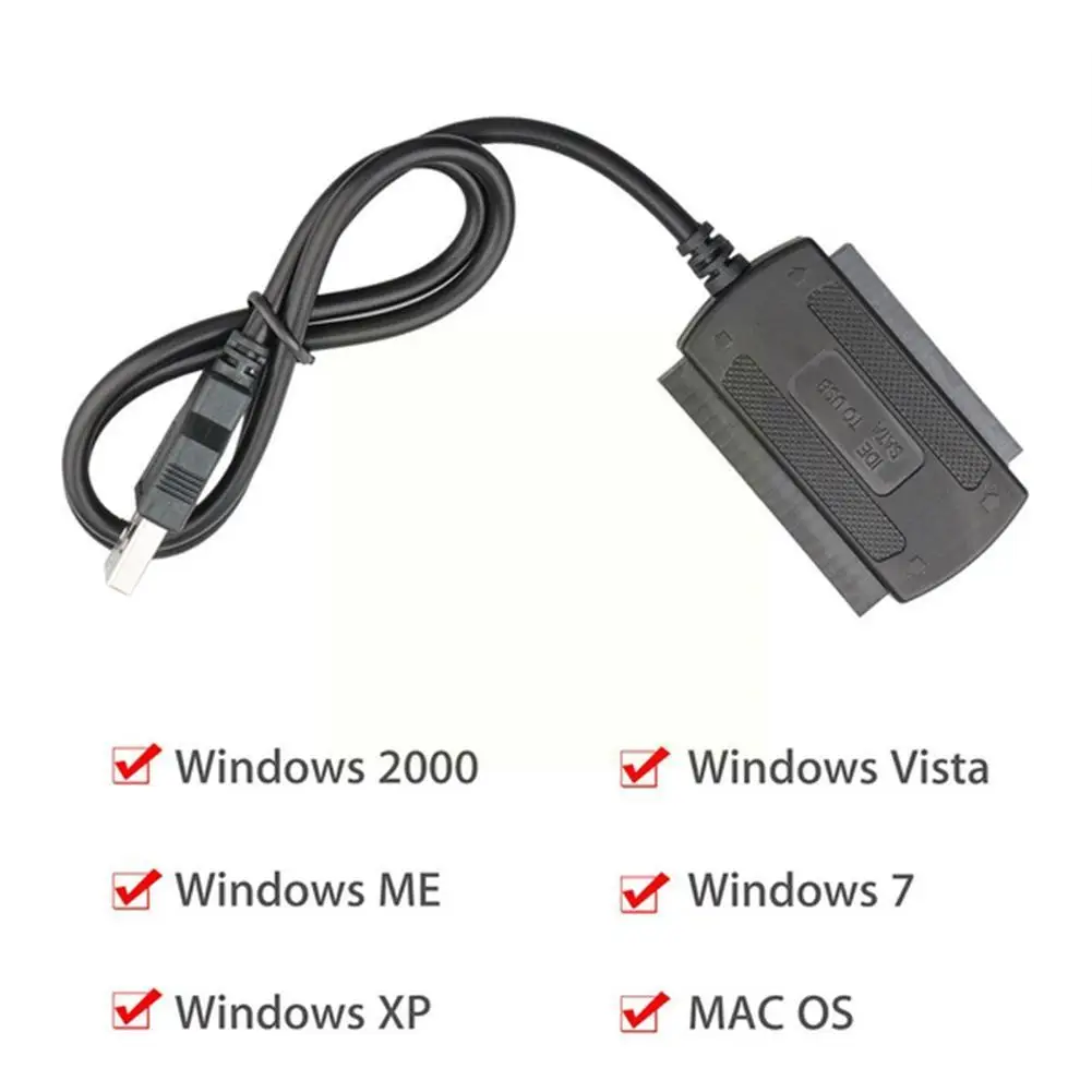 Переходник для жестких дисков с USB 2 5 на 3 5/2000 SATA IDE 7/8/XP/Vista/кабель Windows
