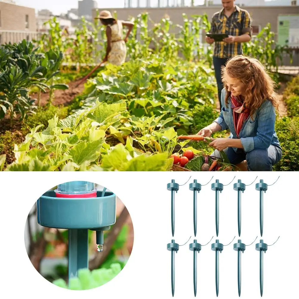 

10 шт. автоматический полив растений устройств Регулируемая Установка с самостоятельным поливом шип с Управление клапан переключатель для ...