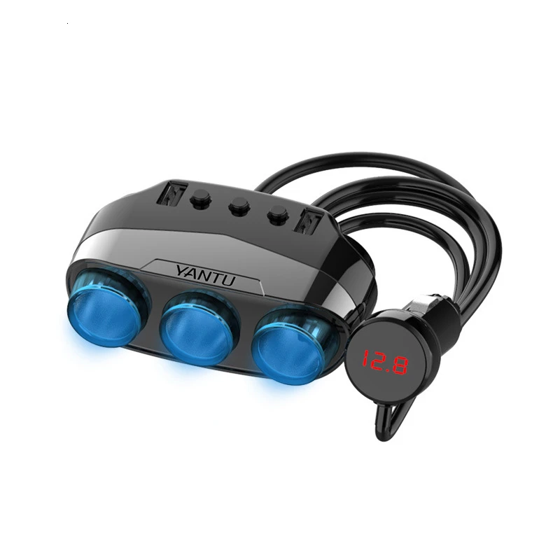 QC3.0 быстрая зарядка мобильный телефон автомобиля Зарядное устройство 3 Порты