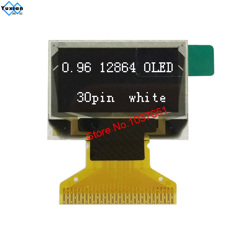 0 96 oled 30pin дисплей 128x64 SSD1306 SPI IIC синий желтый белый | Электроника