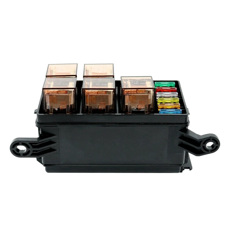 

Universal 12V Car Marine 6-Way Relay 6-Slot ATO/ATC Blade Fuse-Holder Box Car Insurance Holder
