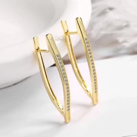 v shaped irregular triangle earrings with zirconium diamond earrings fashion earrings fine jewelry for woman