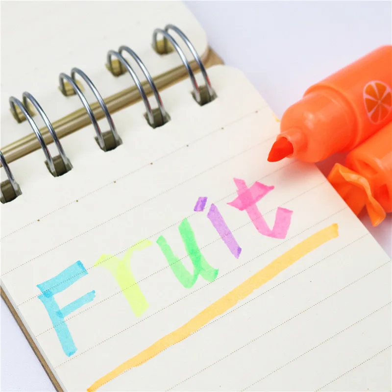 Cute candy highlighter marker set Student diary log painting learning focus Line drawing Stationery prize | Канцтовары для офиса и