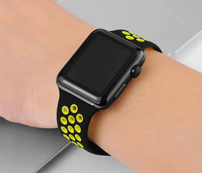 Спортивный ремешок для часов для apple watch группа 4 5 44 мм 40 мм, 42 мм, 38 мм, версия наручных часов iwatch, браслет series 5/4/3/2/1 силиконовый ремешок для часов с резиновой лентой