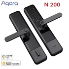 Умный дверной замок Aqara N200, разблокировка по отпечатку пальца, Bluetooth, пароль, NFC, с дверным звонком, работает с Mijia Apple HomeKit