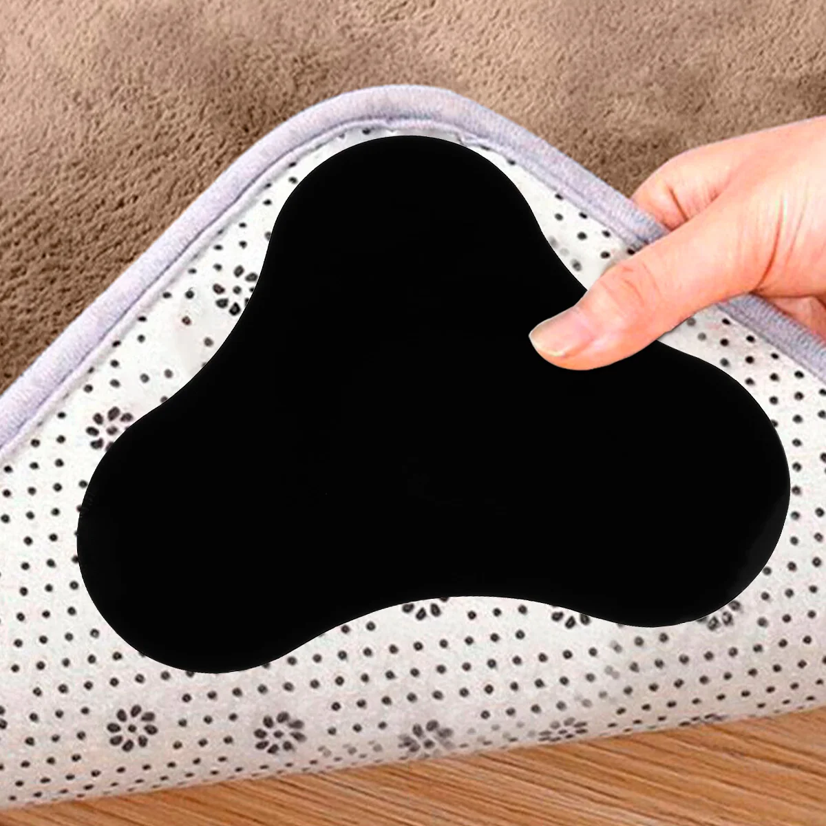 

12 шт. Нескользящие многоразовые и моющиеся захваты для ковров с крепким липким креплением для ковров