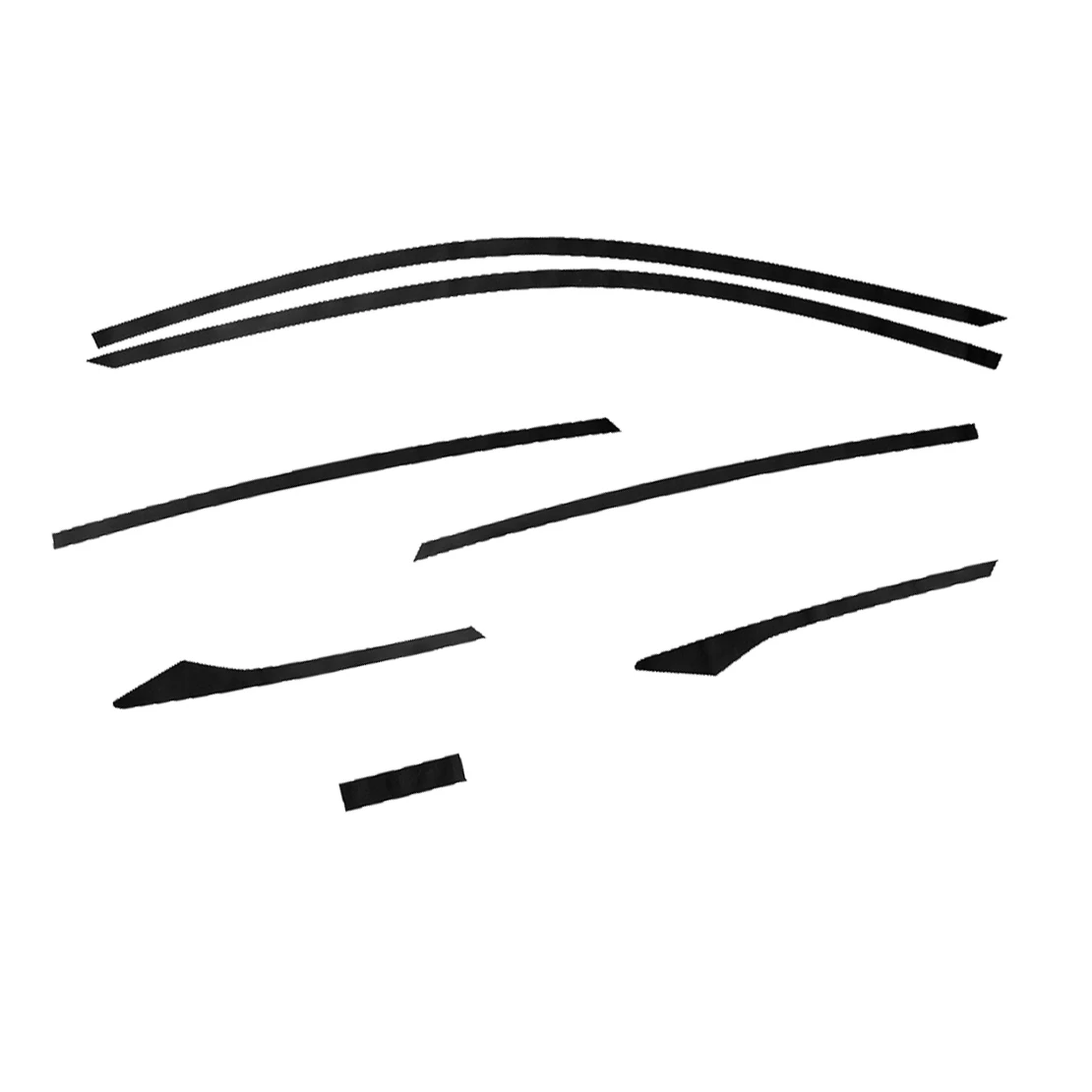 

6 шт., матовая черная накладка на окно автомобиля, защита от дождя и бровей, виниловая наклейка, комплект, подходит для Honda Civic Sedan 2016-2018 2019 2020 2021