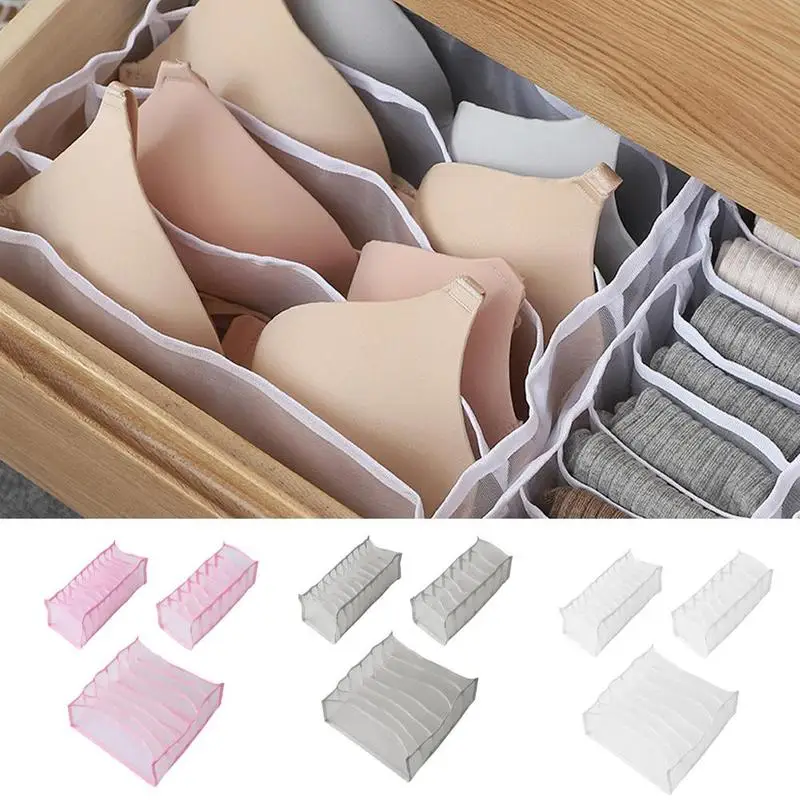 

Underwear storage box socks bra underwear tie pullable wardrobe partition box storage household box drawer lattice storage N5O2