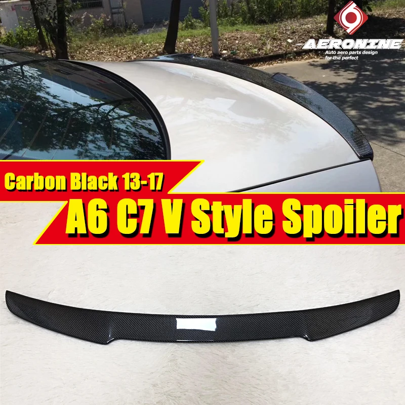 Для Audi A6 A6A A6Q задний спойлер duckbill C7 V стиль карбоновое волокно Задняя Крышка
