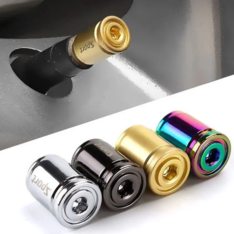 

Universal Tire Cap 9.5mm Copper Decorate Car Accessories Auto Valve Leak-proof Anti-theft Seal Protection Tools Outdoor 1 Set