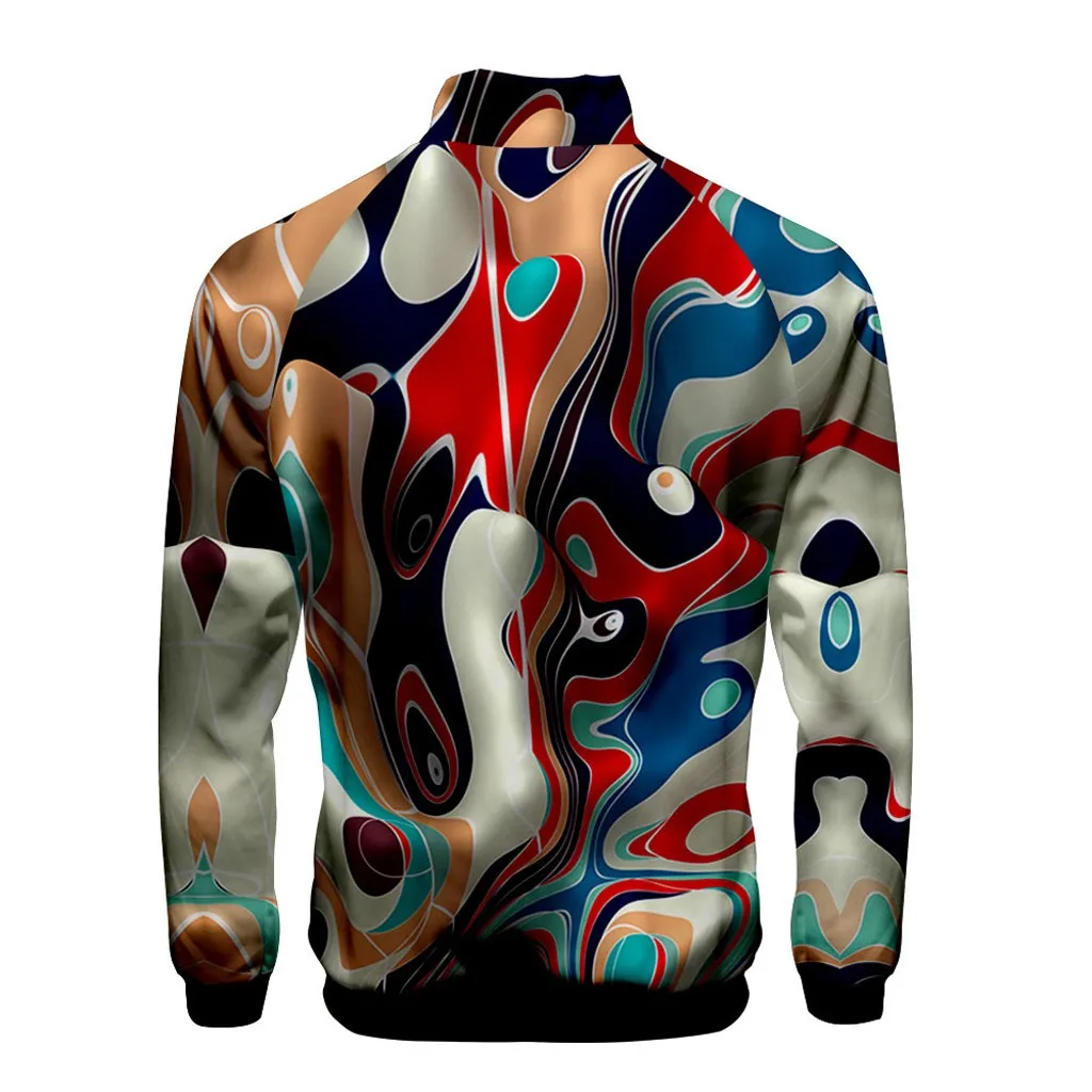 SAGACE новинка мужская повседневная куртка с рукавами реглан 3D Граффити vortex