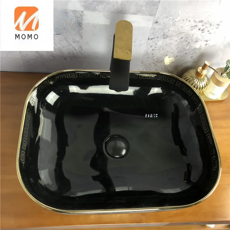 Черный золотой керамический дизайн