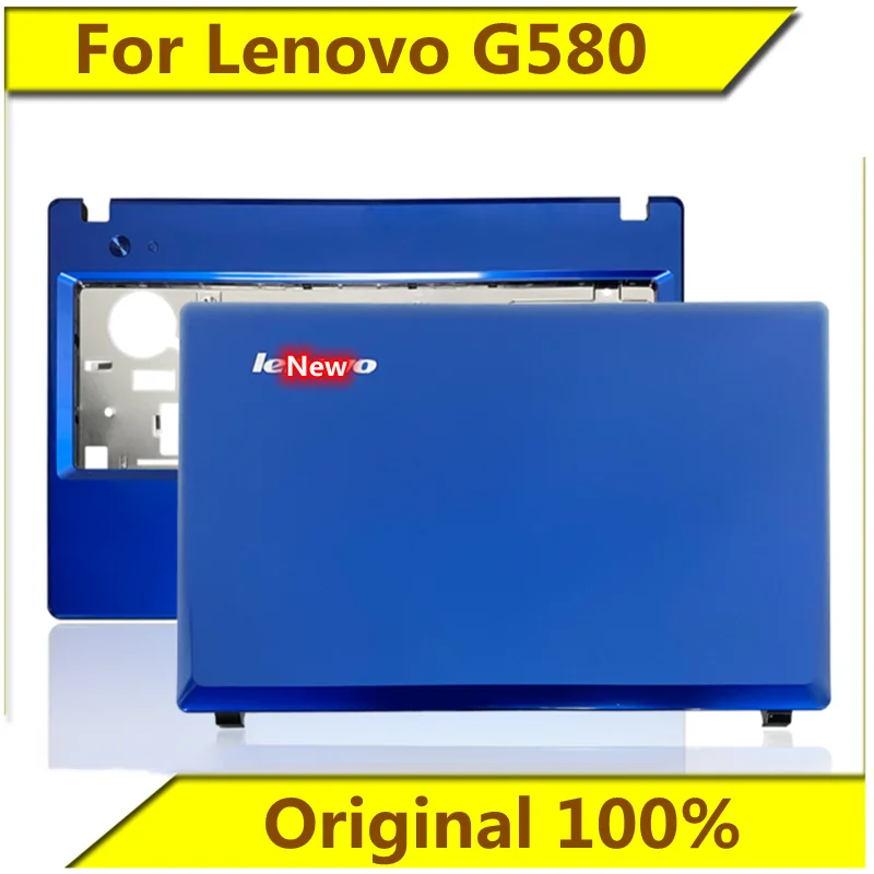 For Lenovo G580 A Shell C Shell Blue Glossy Painted Laptop Case Blue 60.4SH27.001 New Original For Lenovo Laptop