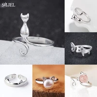 fashion women finger rings pet dog paw cat ears open design minimalist ring wedding party adjustable ring jewelry gift girls