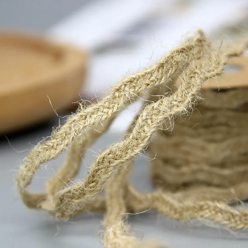 Рустикальная 5 м джутовая веревка плетеная из пеньковой веревки