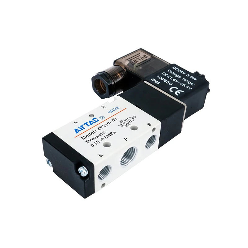 Пневматический регулирующий клапан 1/4 &quot5 способов 2 положения Airtac Электрический