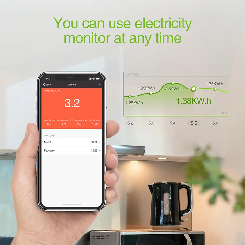 

Gosund 16A Smart Power Strip With 3 USB Ports, Independent Switch, Multi-Plug With Alexa And Google Home Smart Accessories