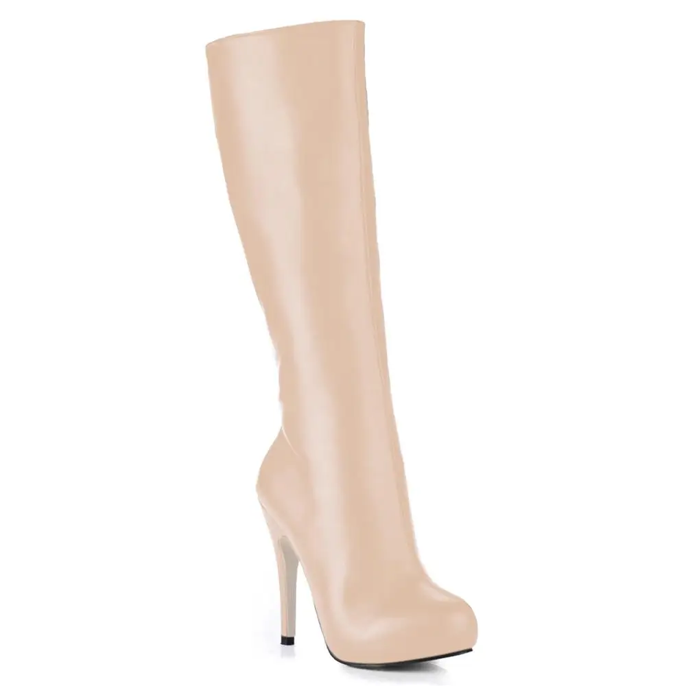 Пикантные вечерние высокий каблук шпилька женские сапоги до колена Женская