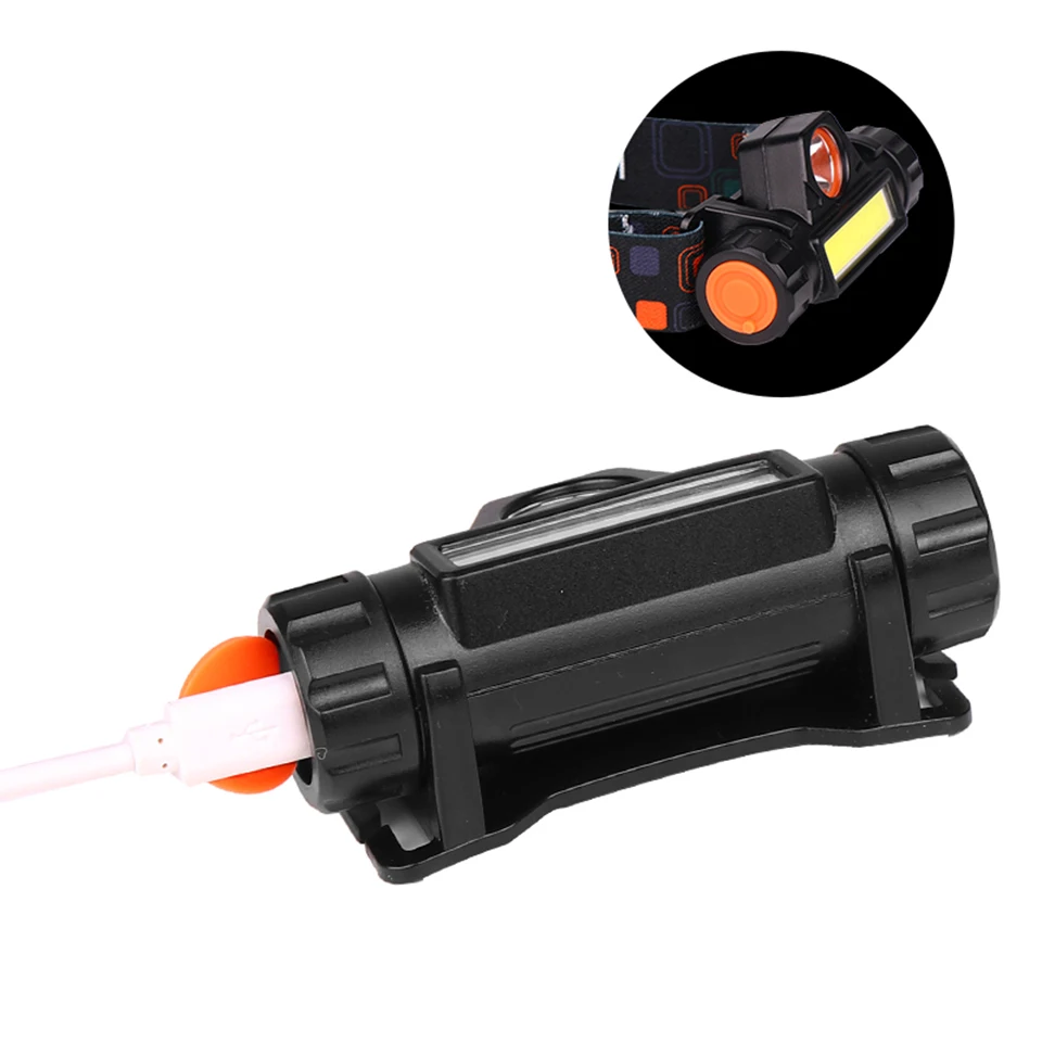 Портативный светодиодный налобный фонарь XP-G Q5 встроенный 18650 Батарея