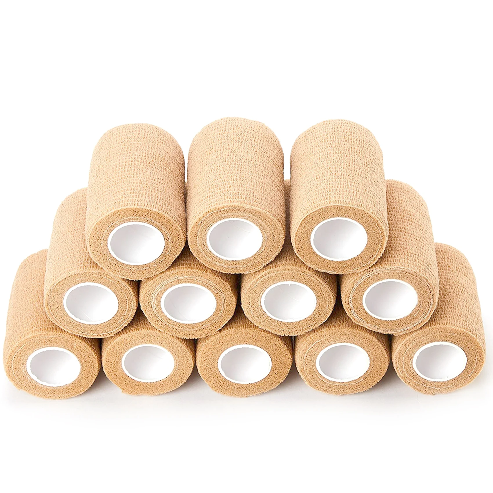 

3 inch x 5 Yards 16 Rolls Self Adherent Wrap Cohesive Bandage for Stretch Athletic, Ankle Sprains & Swelling Sports Animals