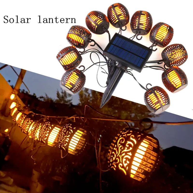 

Flashing Flame Solar Led Light Outdoor Solar Street Garland Fairy Lights Led Lantern Outdoor Solar Garland Led Christmas Lights