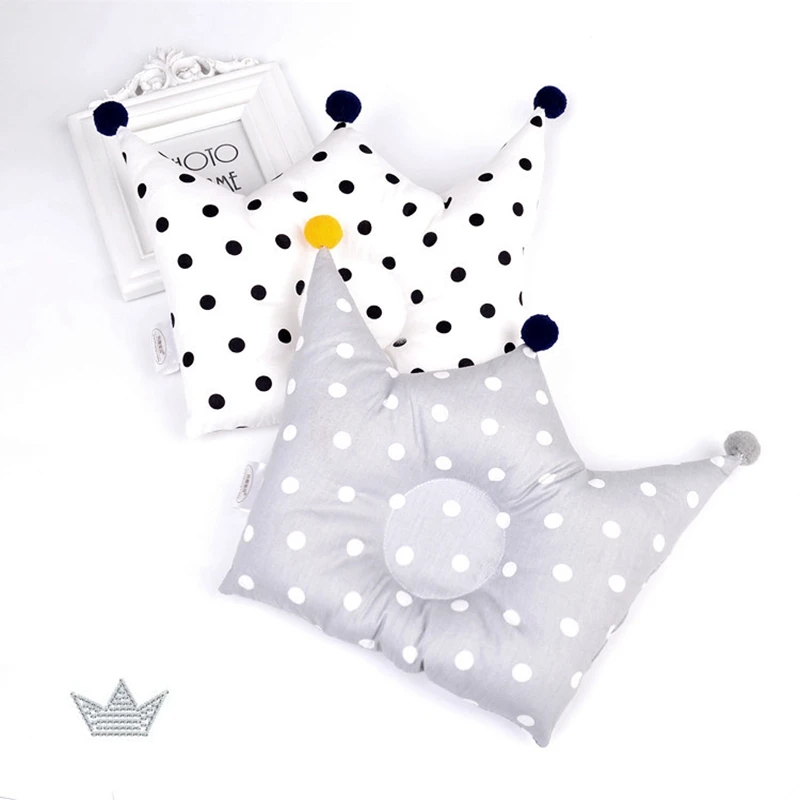 

Newborn Baby Nordic INS Shaping Pillow Cute Crown Shape Backrest Cushion 0-1 Years Old Anti-head Correction Pillow Baby Bedding