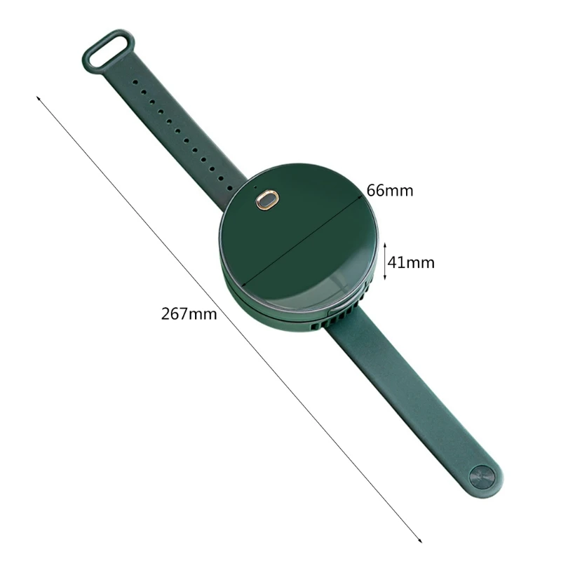 

Portable Wrist Fan Mirror Leafless Handheld USB 3 Speed Adjustable Air Cooler