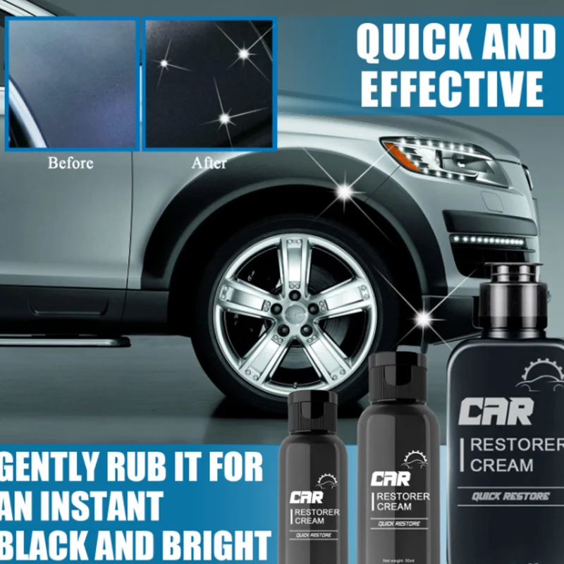 

30/50/120ML Car Parts Retreading Agent Panel Agent Polish Plastic Leather Retreading Agent Giving Away One Sponge