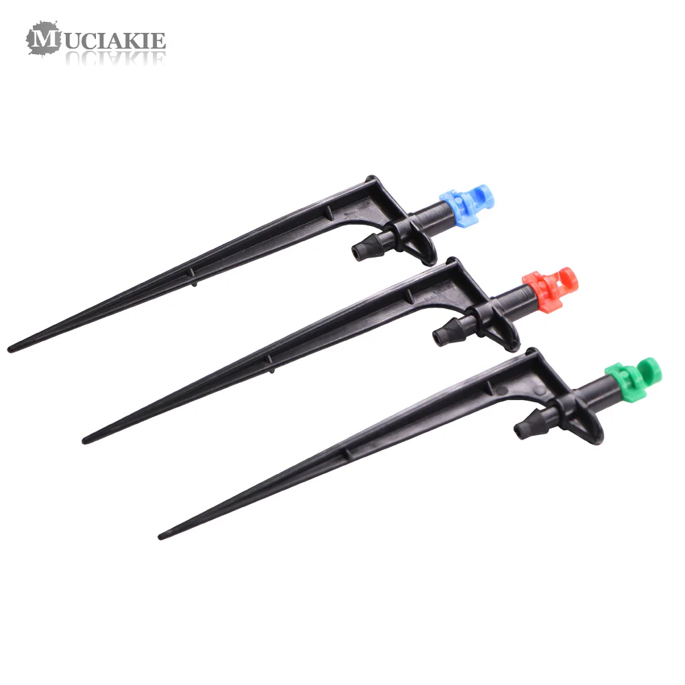 MUCIAKIE 20PCS 90/180/360 Degrees Misting Nozzles on 10.7cm Stake 1/4'' Barb Garden Irrigation Sprinklers for Agriculture Farm images - 6