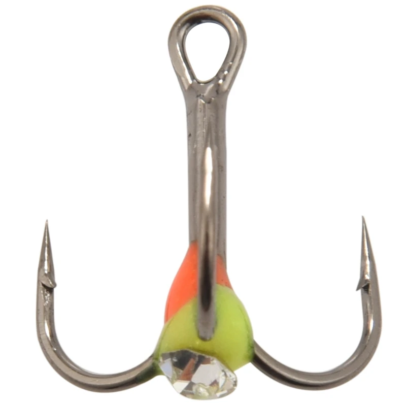 

5Pcs Winter Ice Fishing Treble Hook High Carbon Steel Fishing Tackle Tools (Random Color)