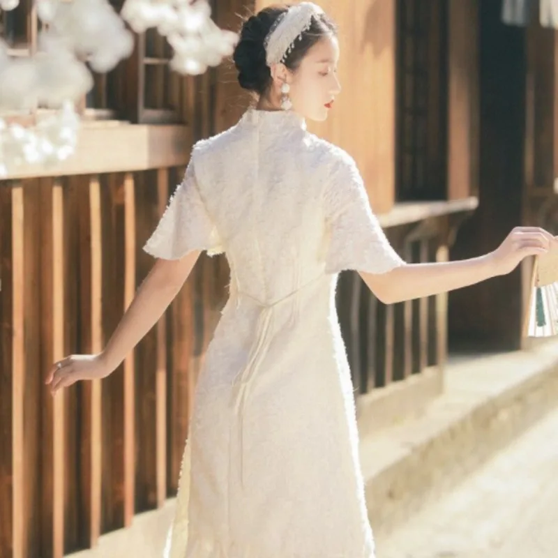 Современное Ципао Hanfu женское китайское платье г. восточное винтажное