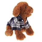 Футболка для собак, рубашка в клетку, тонкая одежда для домашних животных, для маленьких собак, щенков, продукция для домашних животных, рубашки из хлопка для кошек и йоркширов, товары для домашних животных