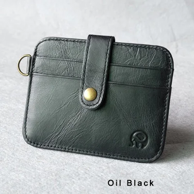 C-Oil Black Чехол из натуральной кожи с u-дисковым держателем, u-образный кожаный чехол для автомобильного ключа - Цвет: C-Oil Black