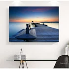 Голубое небо Мальдивы Приморский Средиземноморский Пейзаж холст с печатью постера Wall Art украшение дома картины Гостиная