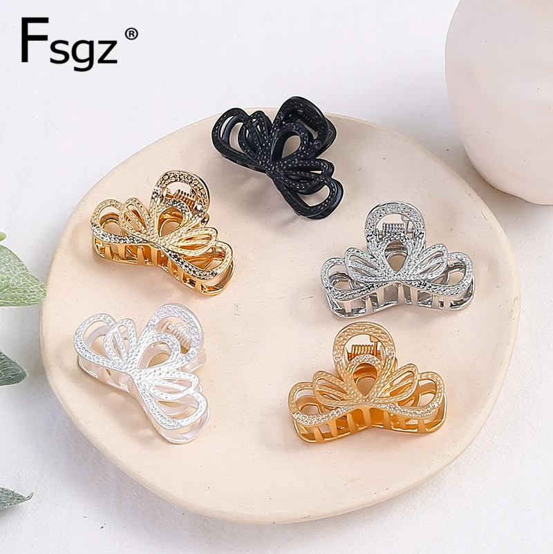 

2.7 Cm Women Hair Claw Clips Small Size Top Hairpins Metal Golden Crown Crabs for Hair Headwear Jewelry Accessories for Wedding