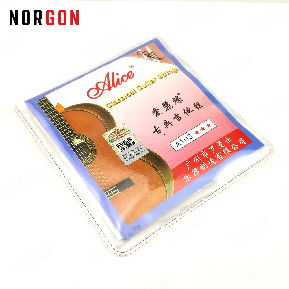 

20 Sets Alice A103 Classical Guitar Strings Silver-Plated Copper Alloy Wound Clear Nylon High Tension Parts and Accessories