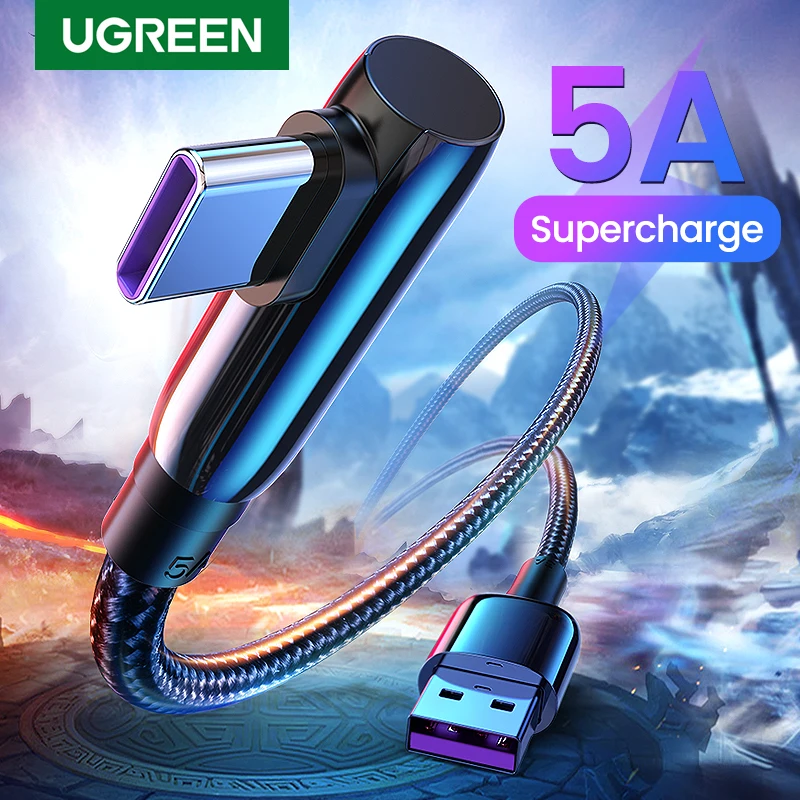 

UGREEN 5A USB Type C Cable Fast Supercharge 40W USB C Quick Charge 3.0 Type-C USB Fast Charging Cord for Huawei Mate 30 Pro P30