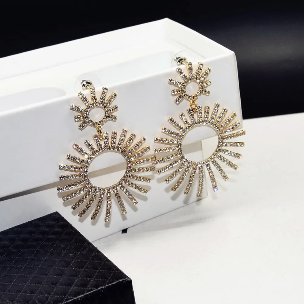 Модные большие серьги висюльки для женщин 2020 модные ювелирные изделия из золота