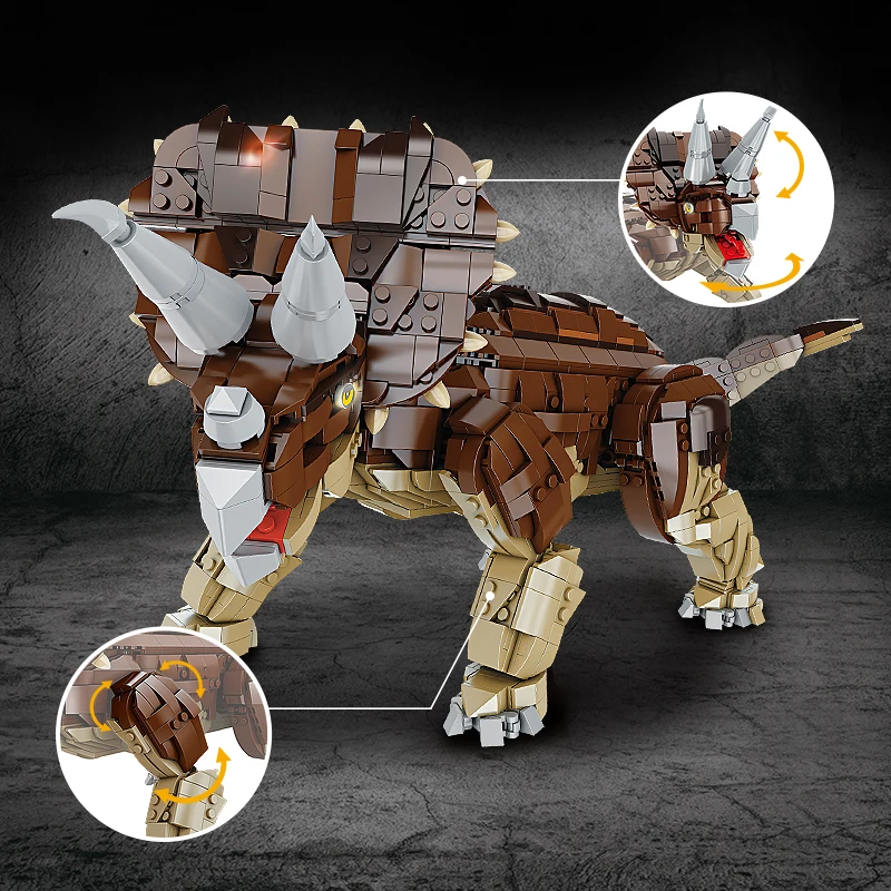 

Forange Building Blocks Jurassic Dinosaur Animal World Park Triceratops Dinosaur Brick Toys Birthday Gift For Children