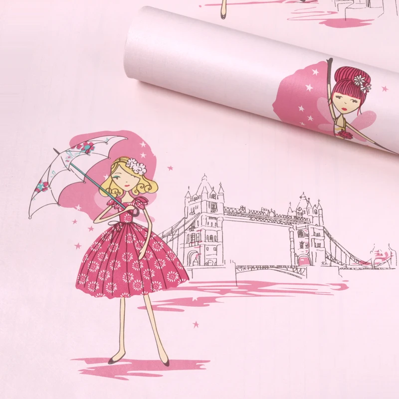 Самоклеящиеся обои розового цвета из ПВХ длиной 10 метров теплые для спальни и