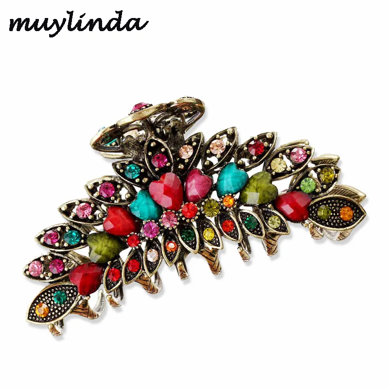 Высококачественные Винтажные Украшения для волос хрустальные стразы заколки