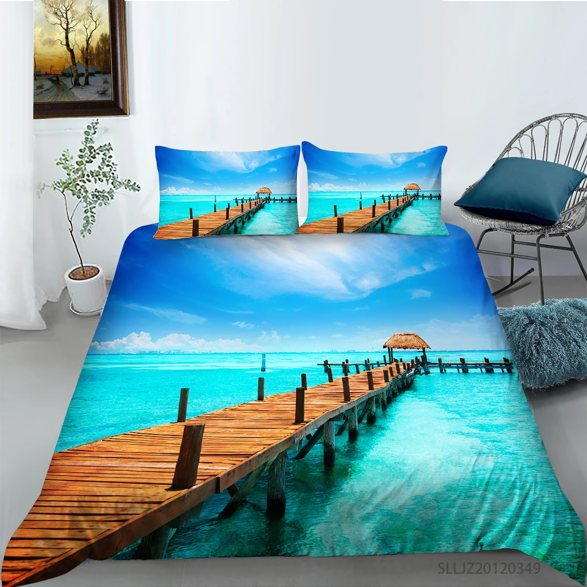 3D Чайка в закат печать высококачественные одеяла постельные принадлежности