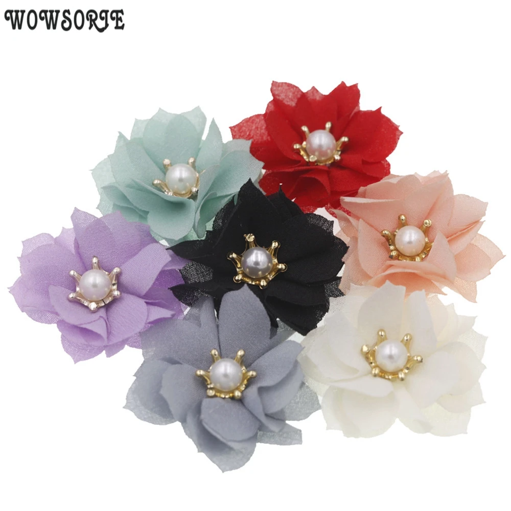 Детская шикарная Цветочная Корона 5 см с жемчугом украшение сделай сам Цветочный