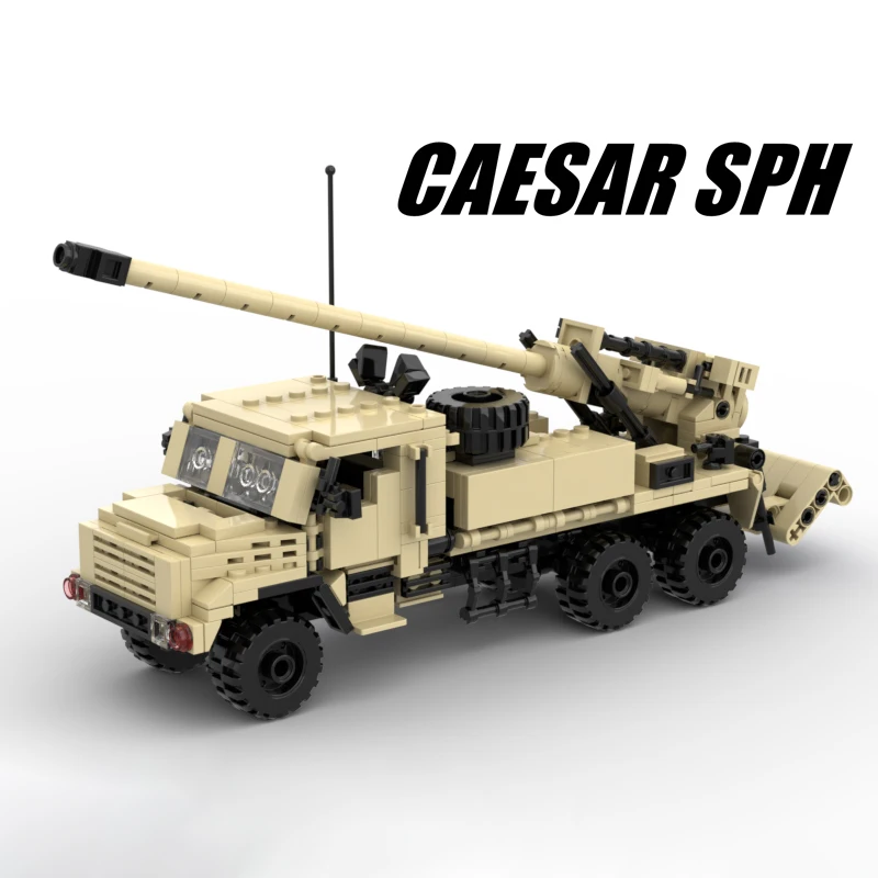 

Конструктор MOC серии «Военная война», 155 мм, самоходный пистолет, армейский грузовик, модель, конструктор для сборки, детские игрушки, подарк...