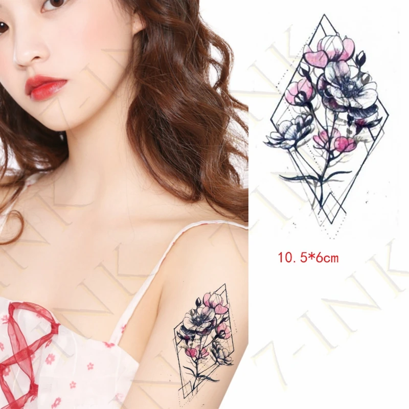 Переводятся с помощью воды татуировки розового цвета обувь украшениями в виде