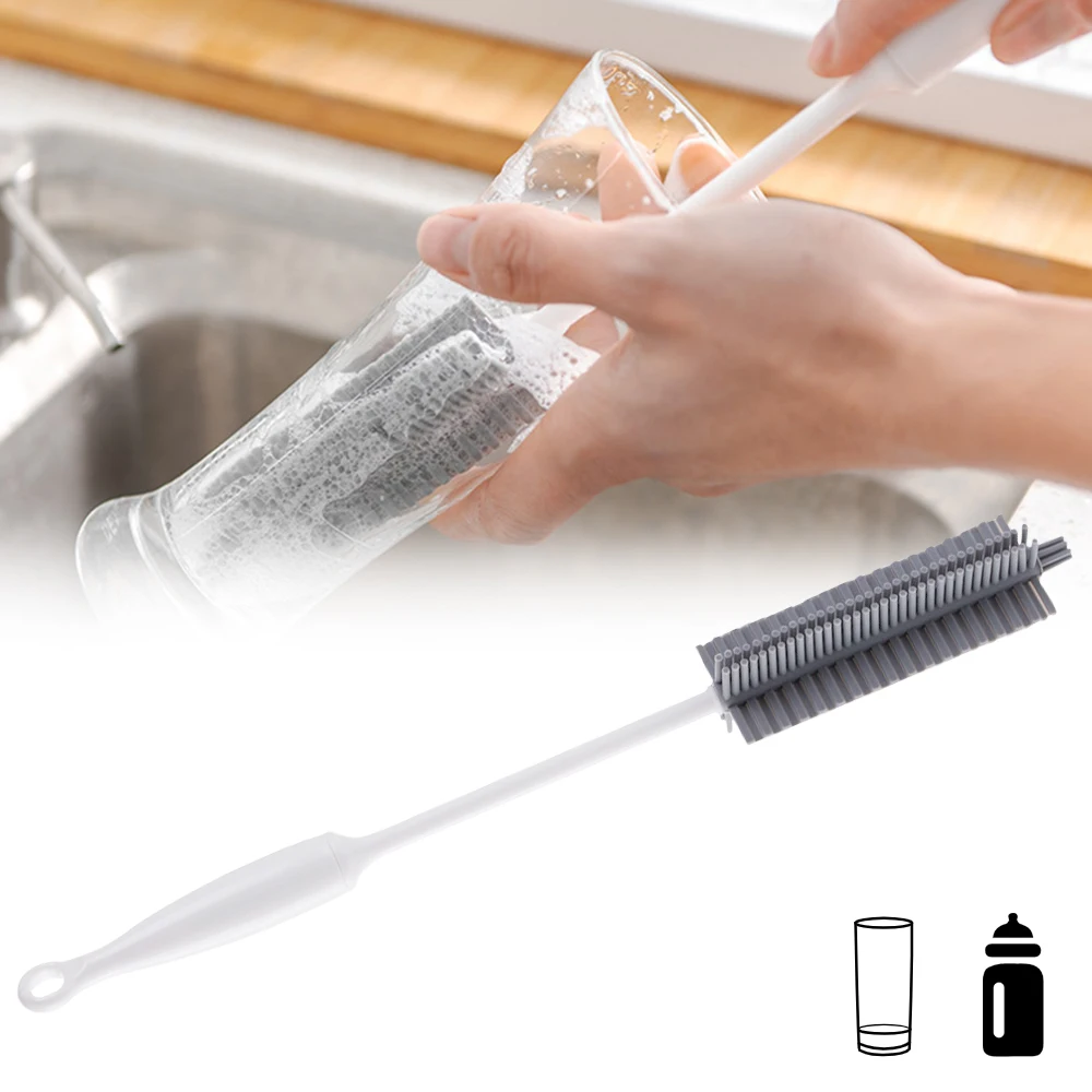Силиконовая щетка с длинной ручкой для мытья посуды | Дом и сад