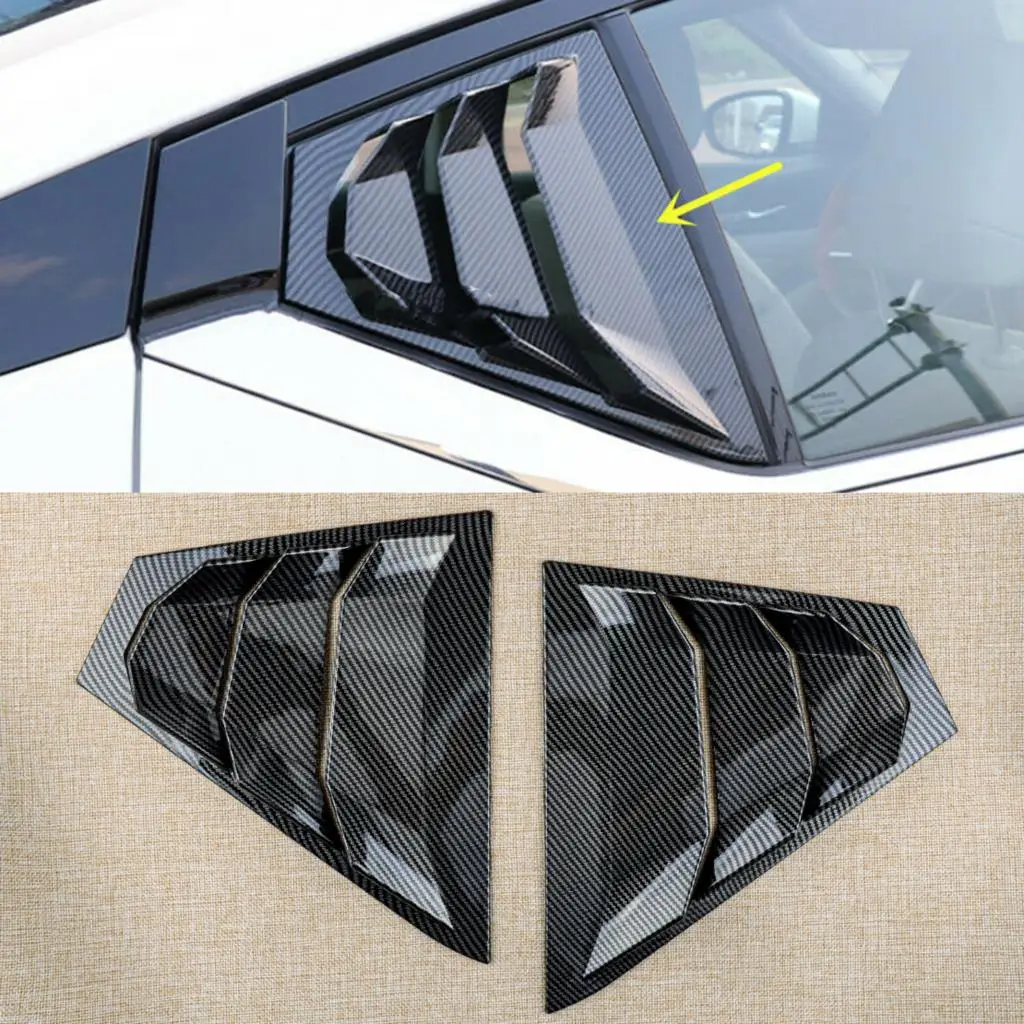 

2Pcs Carbon Fiber Style Car Quarter Side Vent Window Scoop Louver Cover Trim ABS Fit for Nissan Altima 2019 2020 2021