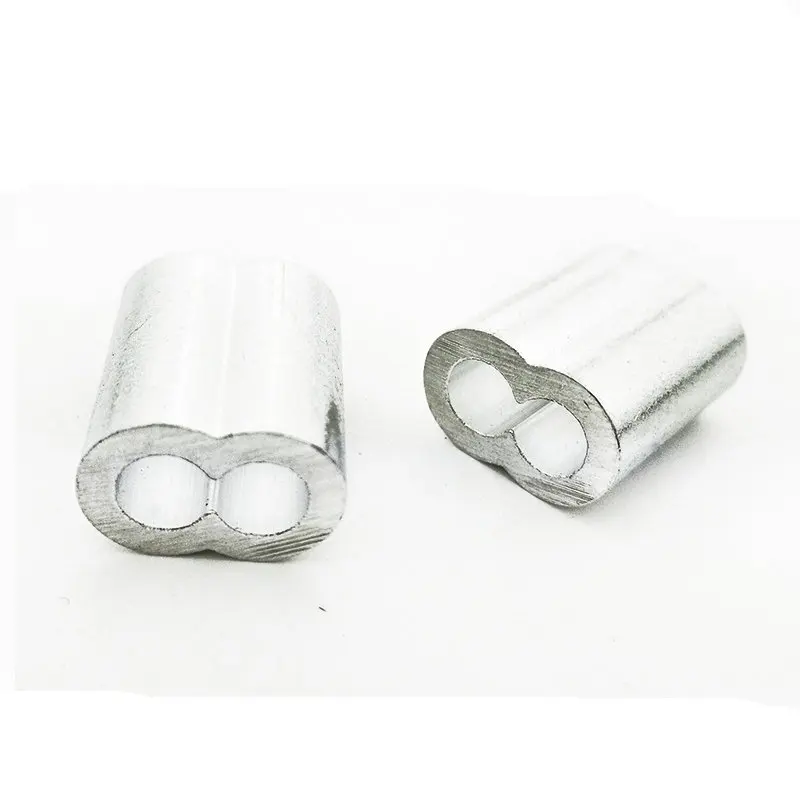 50 шт. алюминиевые муфты ОБЖИМНАЯ муфта с двойным отверстием 8 форм Овальный зажим