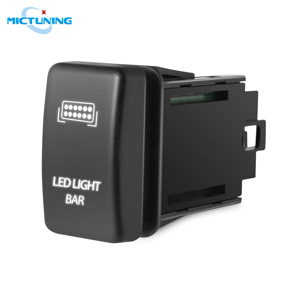 СВЕТОДИОДНЫЙ Автомобильный выключатель MICTUNING с кнопочным выключателем 12 В белый