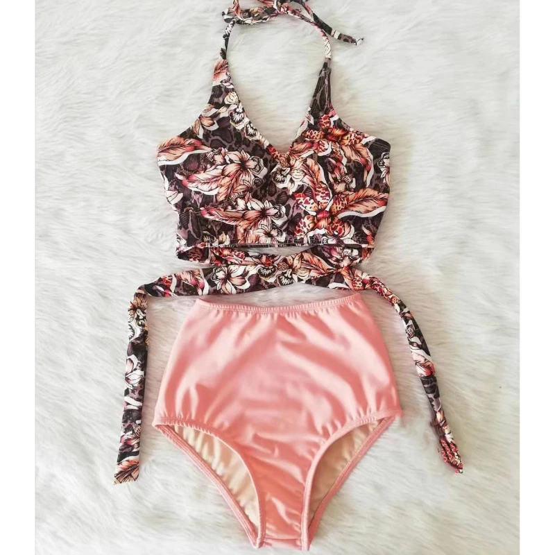 Комплект бикини с высокой талией купальник женский сексуальный женское пуш ап 2020